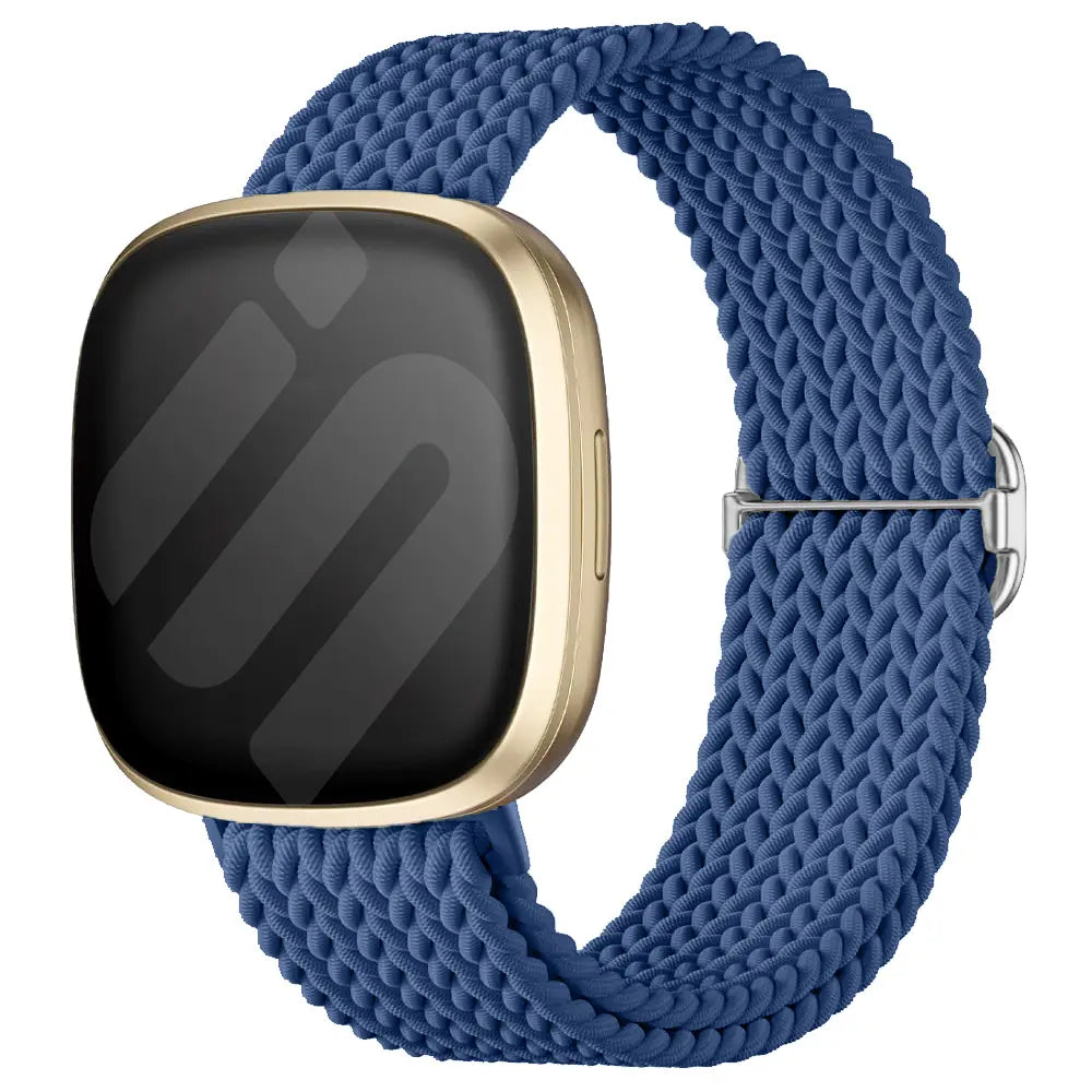 Fitbit Versa 4 verstellbares gewebtes Armband (Blau)