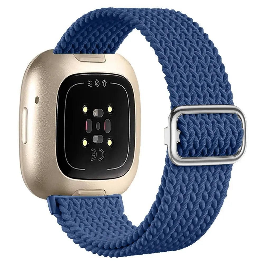 Fitbit Versa 4 verstellbares gewebtes Armband (Blau)