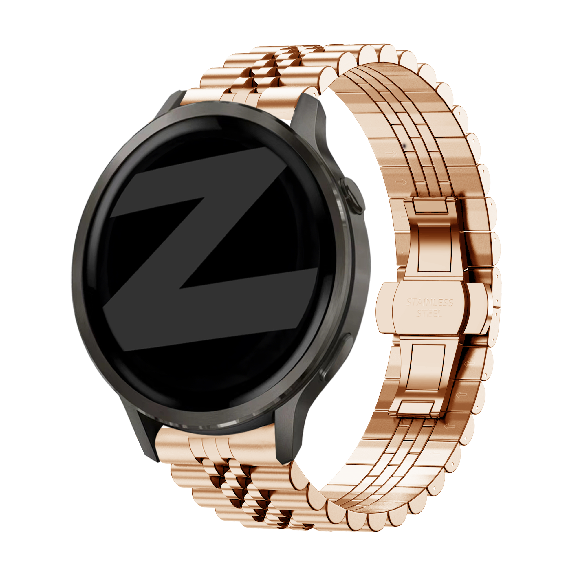 Bandz Garmin Forerunner 255s Stahlarmband 'Jubilee' (Roségold)