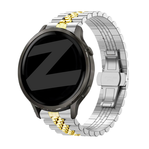 Bandz Garmin Vivomove 3s Steel Strap 'Jubilee' (Silver/Gold)