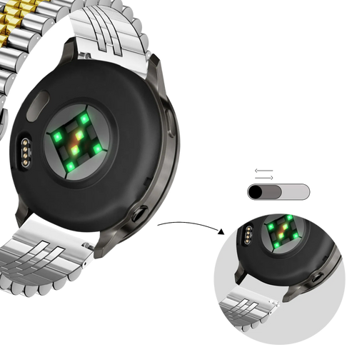 Bandz Garmin Forerunner 265s Stahlarmband 'Jubilee' (Silber/Gold)