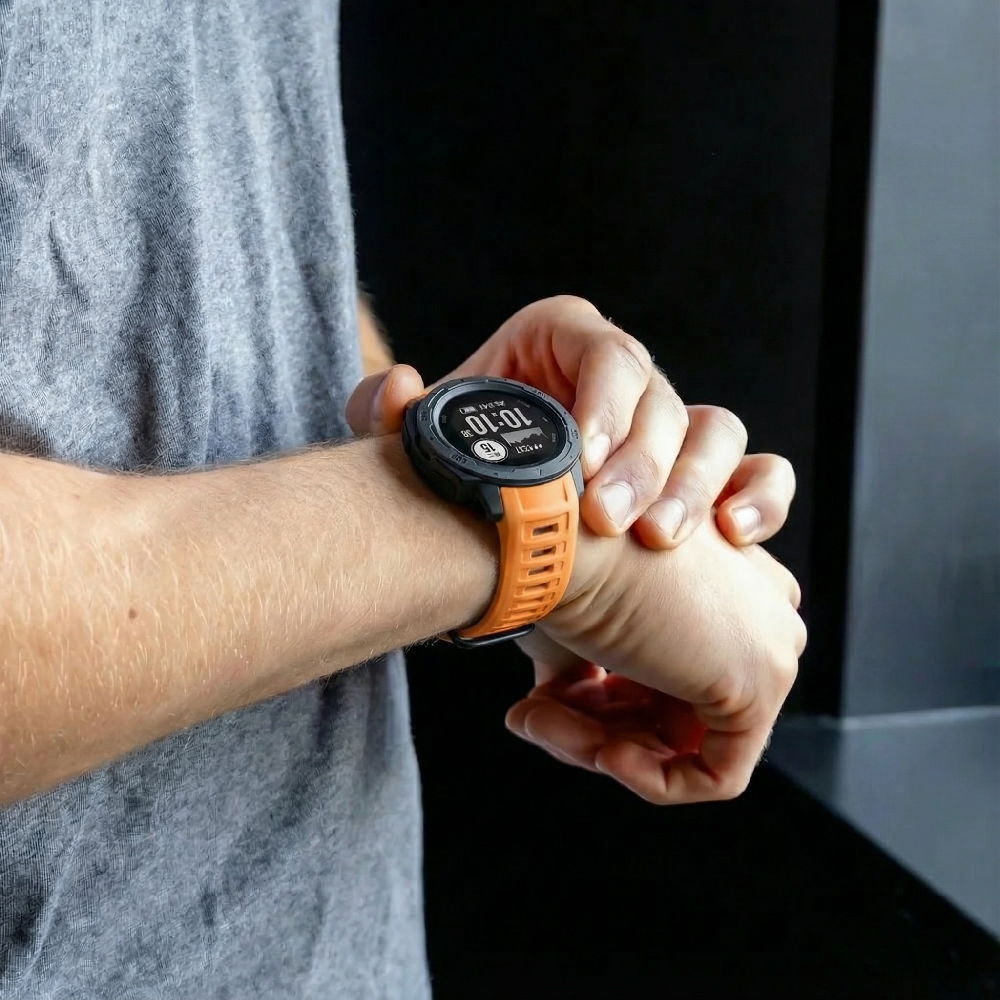 Garmin Instinct 1/2 Silikonarmband (Orange)