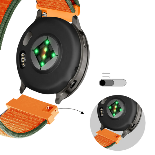Bandz Garmin Forerunner 265s Nylon Loop Strap (Kumquat)