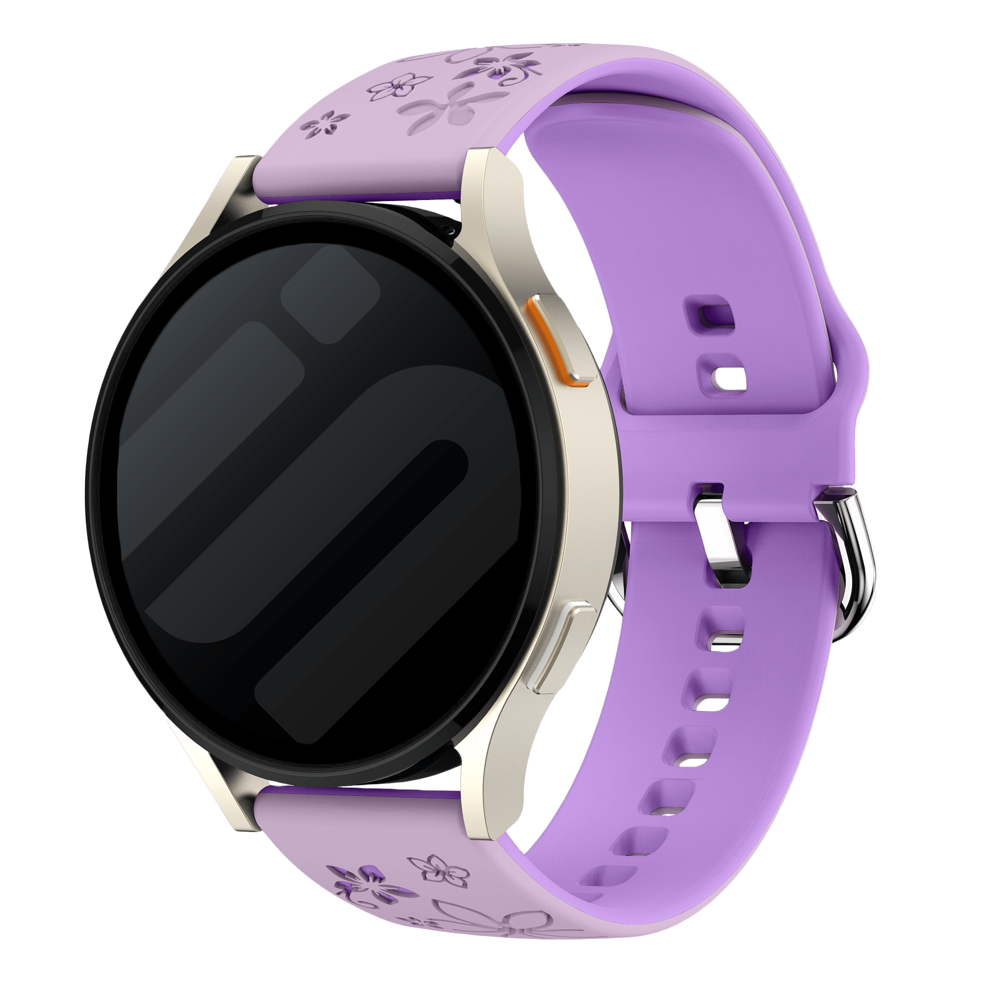 Samsung Galaxy Watch 4 Classic 46mm Flower Silikonarmband (Lavendel/Lila)