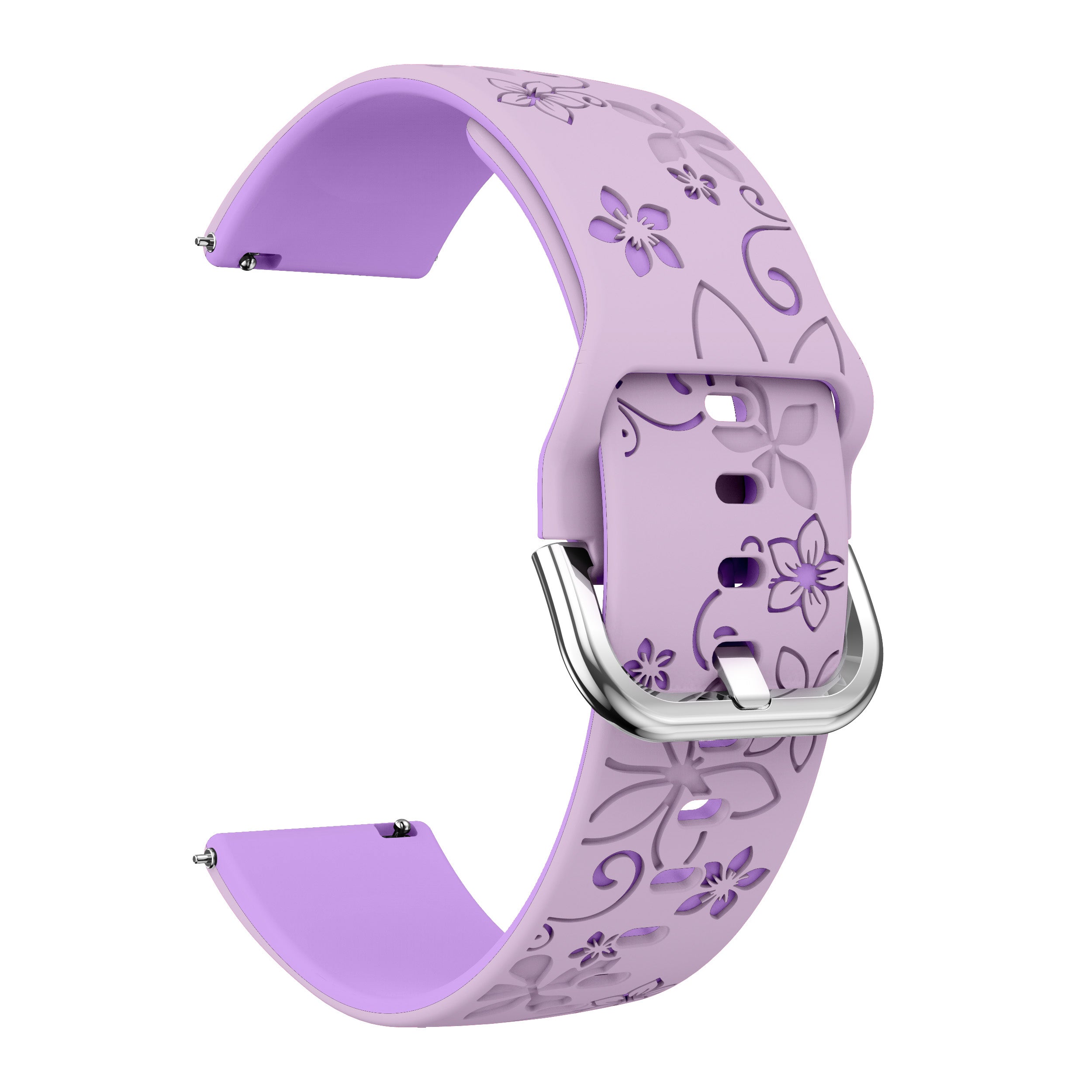 Samsung Galaxy Watch 4 Classic 46mm Flower Silikonarmband (Lavendel/Lila)