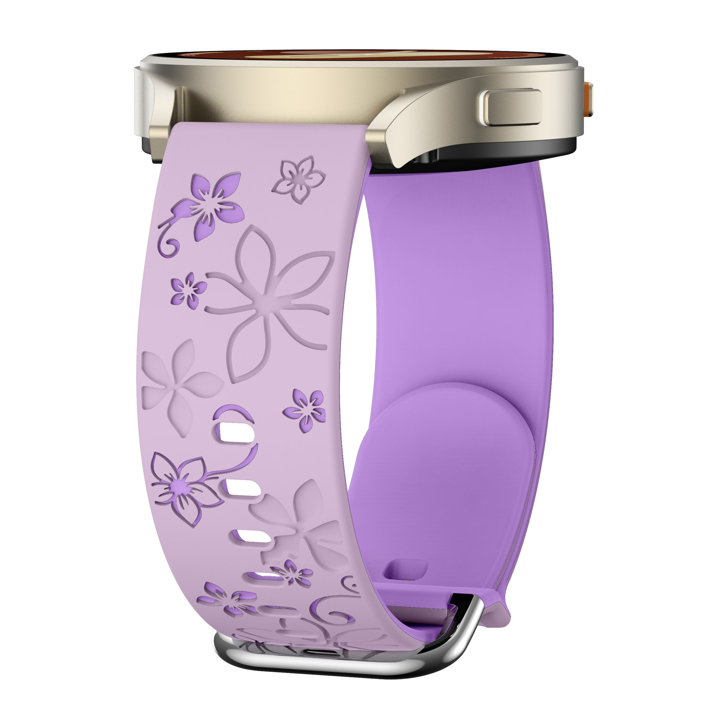 Samsung Galaxy Watch 4 Classic 46mm Flower Silikonarmband (Lavendel/Lila)