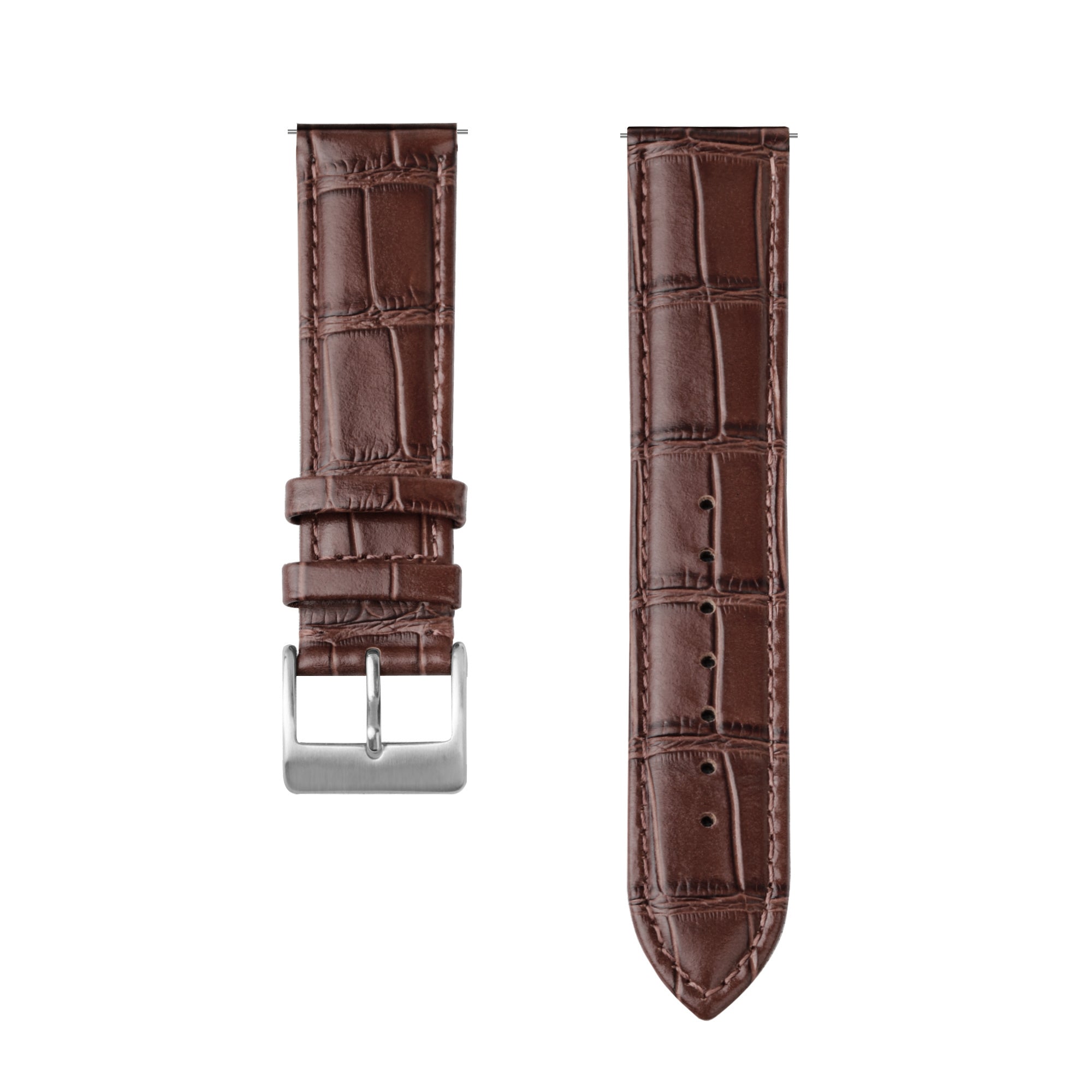 Amazfit GTS 4 Crocodile Leather Grain Strap (Brown)