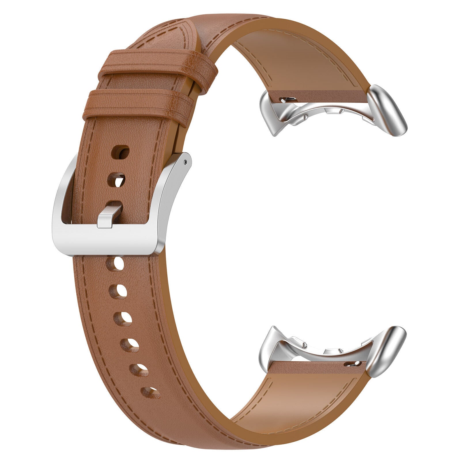 Google Pixel Watch 4 - 41mm Leather Strap (Brown)
