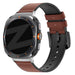 Bandz Samsung Galaxy Watch Ultra Leather Hybrid Strap with Buckle (Brown)