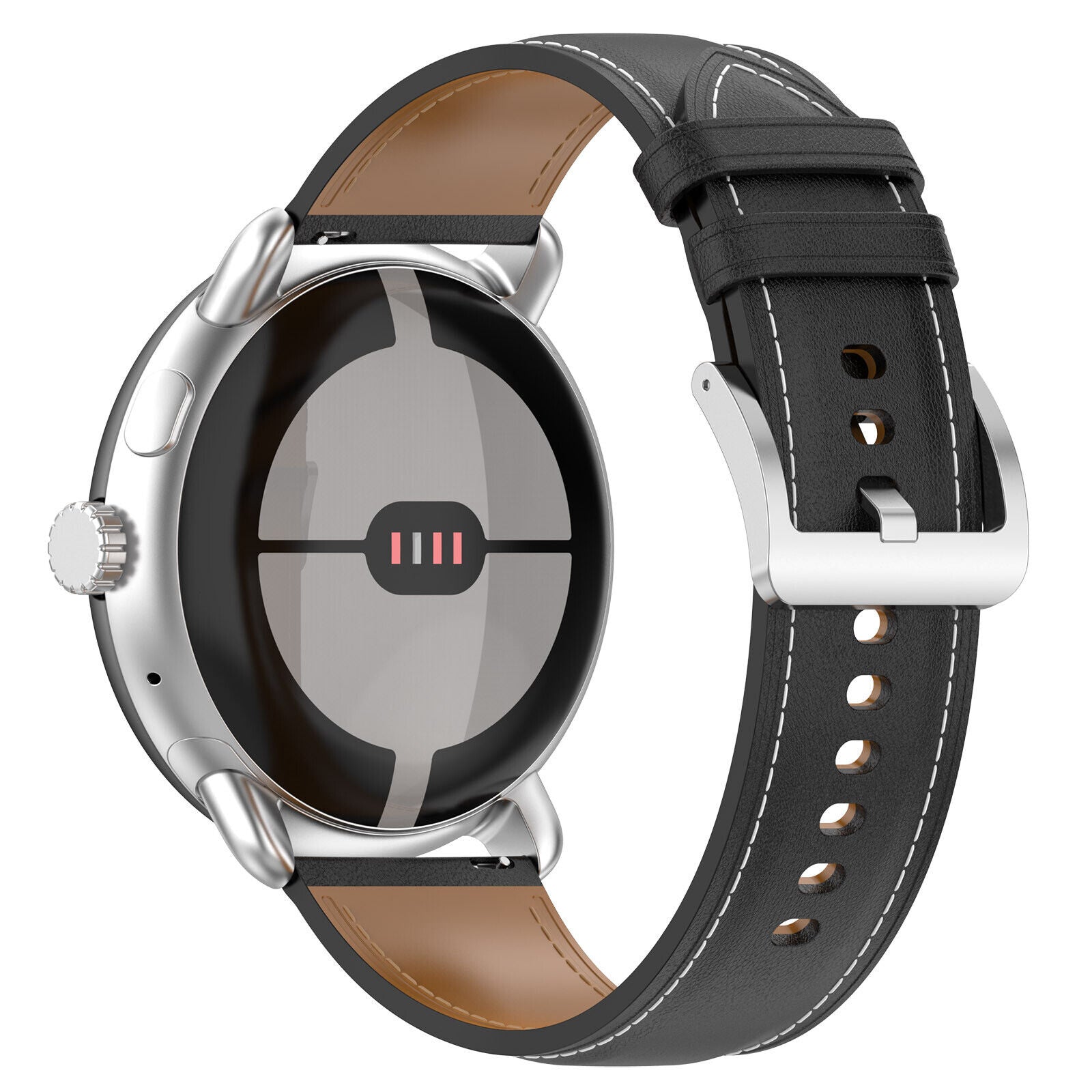 Google Pixel Watch 4 - 41mm Lederarmband (Schwarz)
