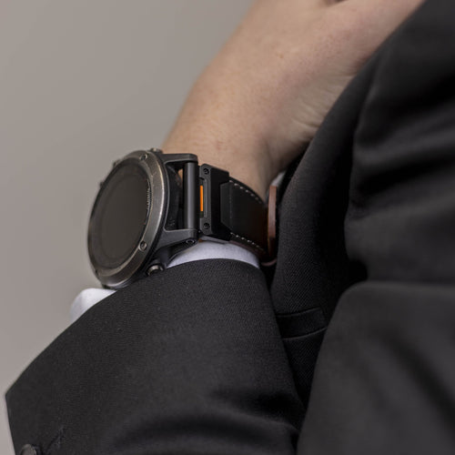 Garmin Descent G2 Genuine Leather Strap (Black)