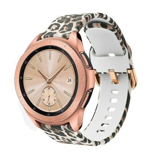 Uhrenarmband 20mm Silikon - Schnellverschluss (Leopard)