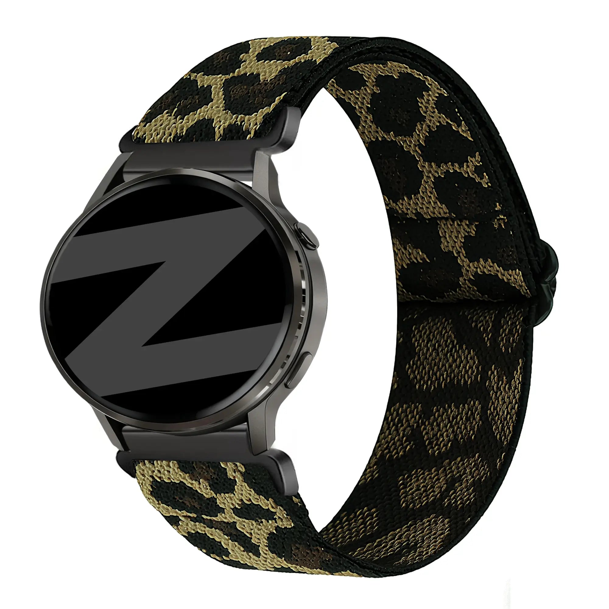 Bandz Oozoo Smartwatch 20mm Elastic Nylon Strap (Leopard)
