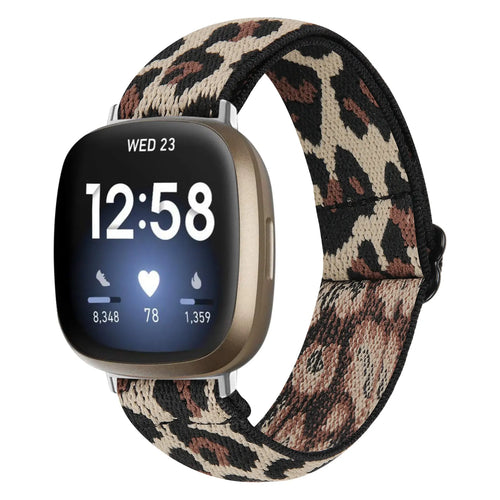 Fitbit Sense 2 Elastisches Armband (Leopard)