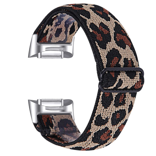 Fitbit Charge 6 Elastisches Armband (Leopard)