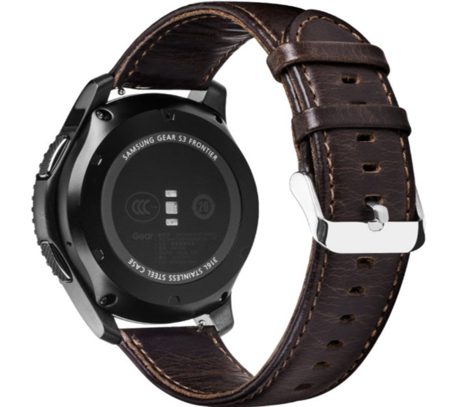 Amazfit GTR 4 Lederarmband (Dunkel Braun)