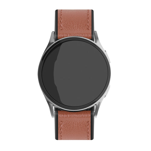 Suunto vertikaler Leder Hybrid-Armband (hellbraun)