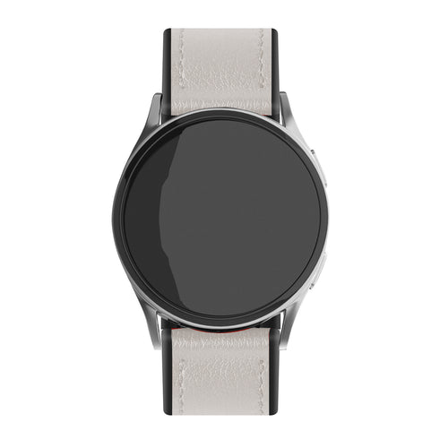 Suunto vertikaler Leder Hybrid-Armband (weiß)