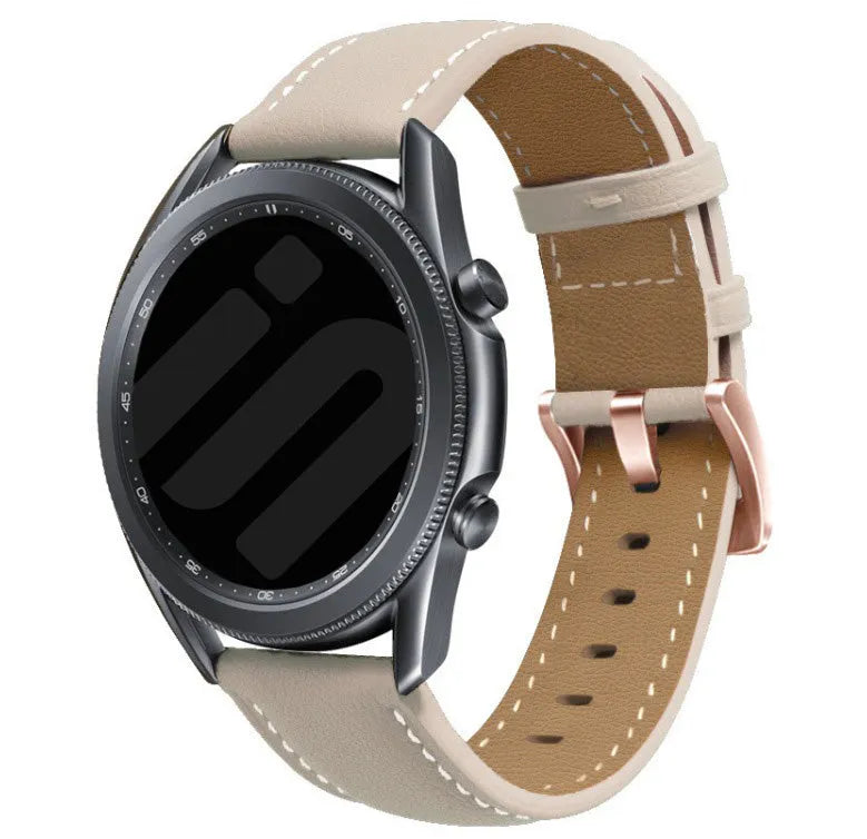 Fossil Gen 5e - 42mm echtes Lederarmband (Beige)