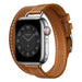Apple Watch Leather Double Tour Strap (Light Brown)