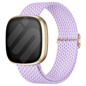 Fitbit Versa 3 verstellbares gewebtes Armband (Hell Lila)