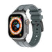 Apple Watch Luxus Liquid Silikonarmband (Dunkelgrau mit Schwarz)