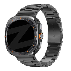 Bandz Samsung Galaxy Watch Ultra Steel Link Strap 'Deluxe' (Black)