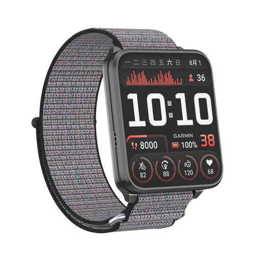 Garmin Venu X1 Nylonarmband (GrauBlau)