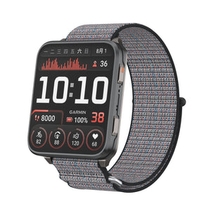 Garmin Venu X1 Nylonarmband (GrauBlau)