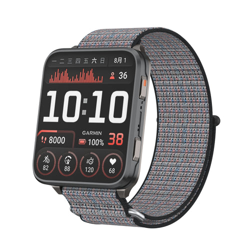Garmin Venu X1 Nylonarmband (GrauBlau)