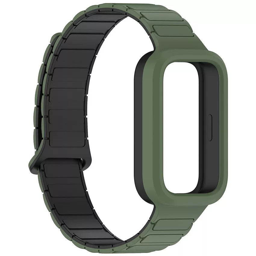 Xiaomi Smart Band 9 Active magnetisches Silikonarmband (Armeegrün)