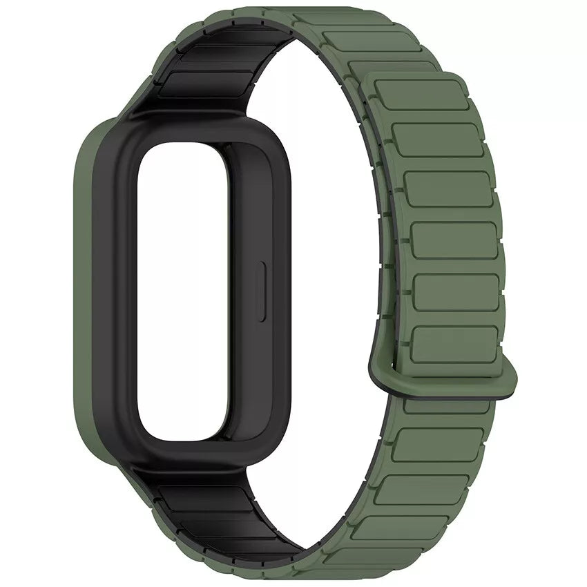 Xiaomi Smart Band 9 Active magnetisches Silikonarmband (Armeegrün)