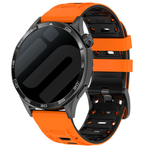 Motorola Moto Watch - 47mm Mecha Sportarmband (Orange/Schwarz)