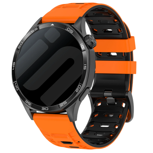Motorola Moto Watch - 47mm Mecha Sportarmband (Orange/Schwarz)