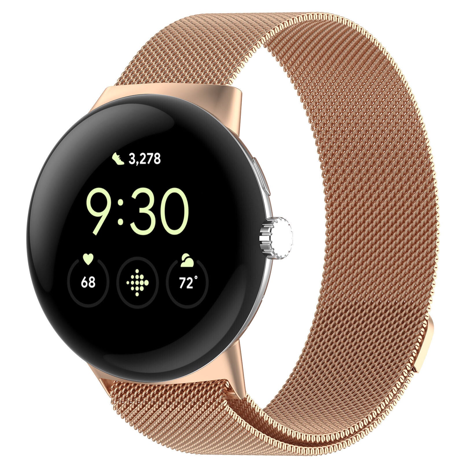 Google Pixel Watch 4 - 41mm Milanese Armband (Rose Gold)