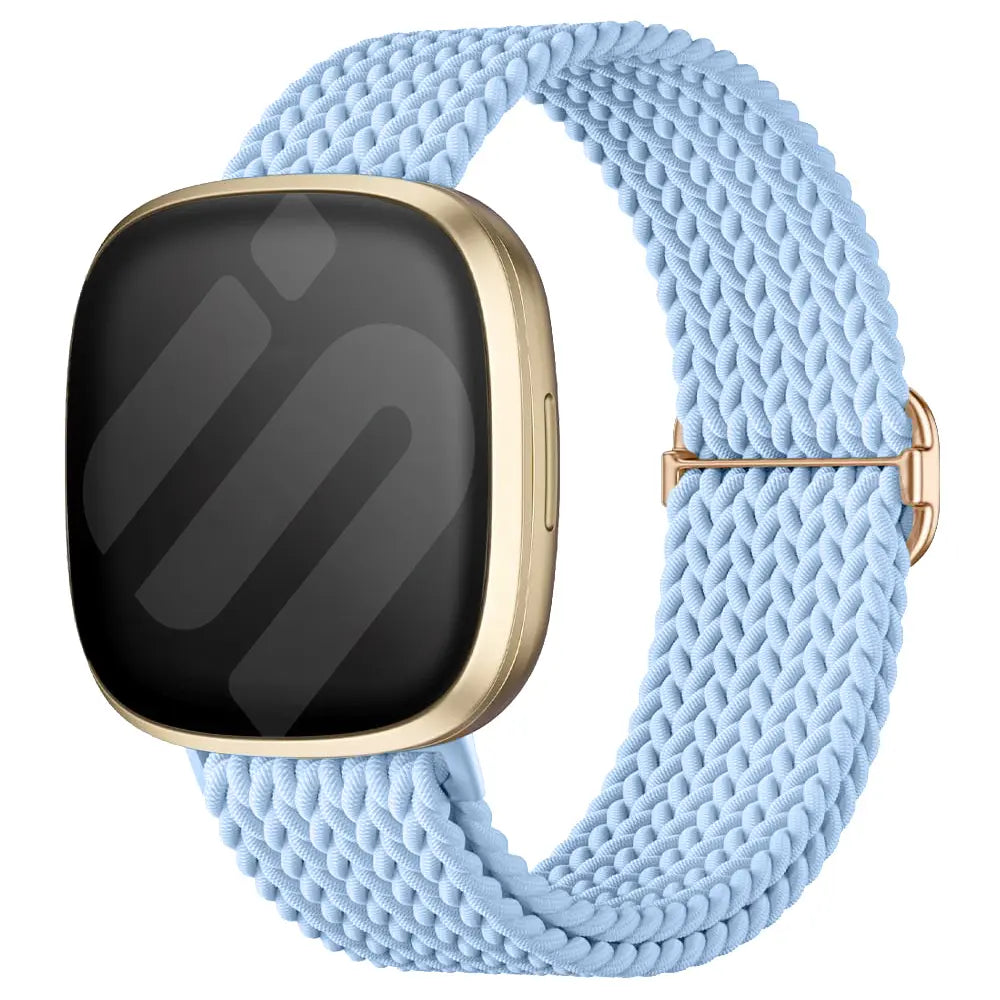 Fitbit Sense 2 verstellbares gewebtes Armband (Hellblau)