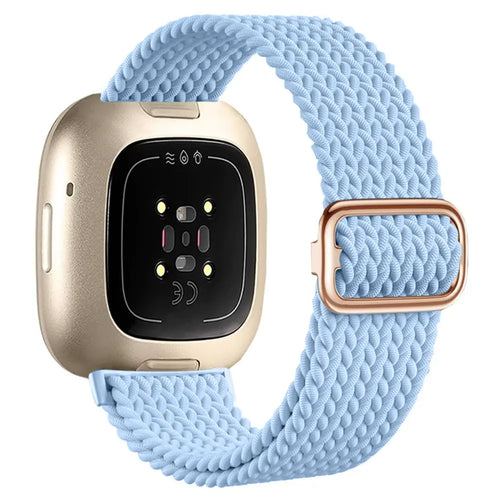 Fitbit Sense 2 verstellbares gewebtes Armband (Hellblau)