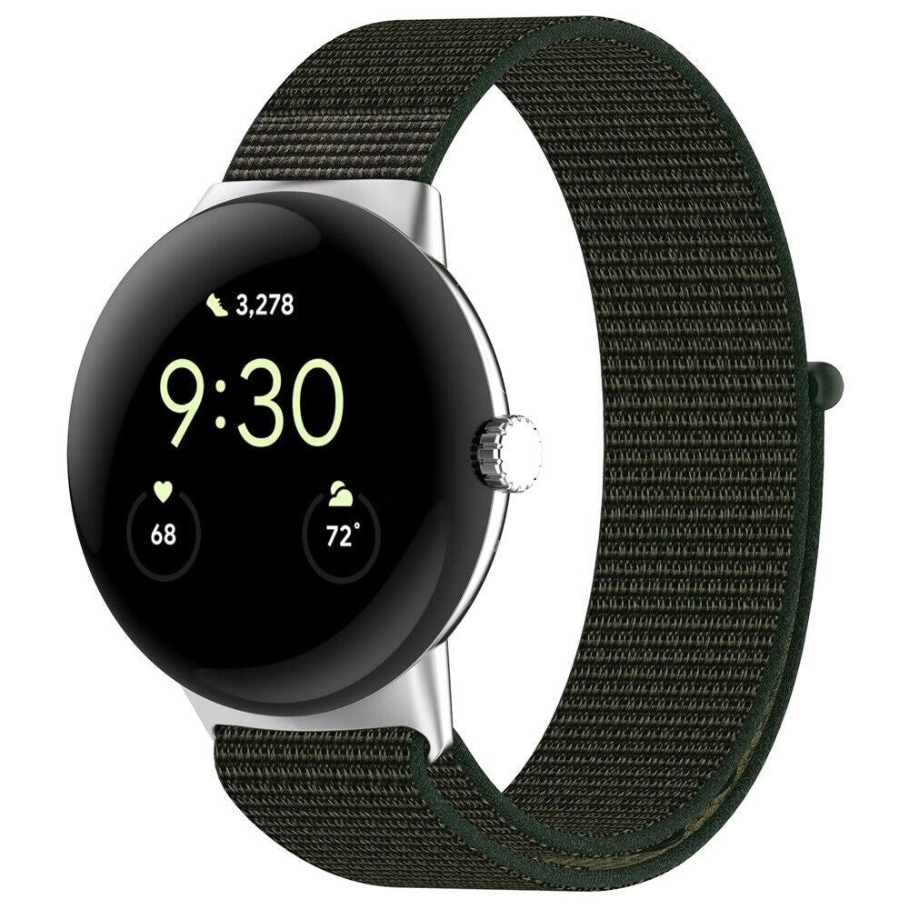 Google Pixel Watch 4 - 41mm Nylonarmband (Grün)