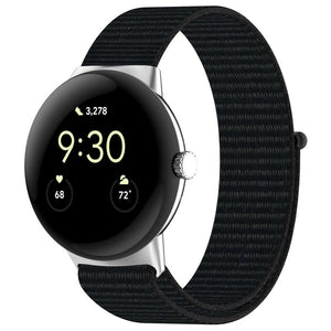 Google Pixel Watch 4 - 41mm Nylonarmband (Schwarz)