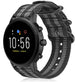 Fossil Gen 4 Explorist (HR) Nylonarmband mit Schnallenverschluss (Schwarz/Grau)