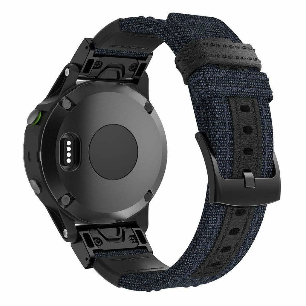 Garmin Quatix 8 - 47mm Nylon-Hybrid Armband (Blau)