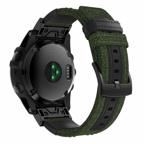 Garmin Descent G2 Nylon Hybrid Strap (Army Green)