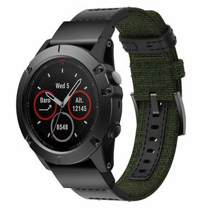 Garmin Fenix 8 Pro - 47mm Nylon Hybrid Strap (Army Green)