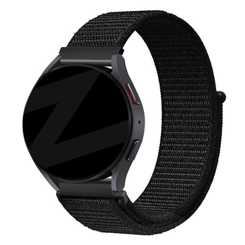 Bandz Huawei Watch GT 5 - 46mm Nylon Loop Armband (Schwarz)