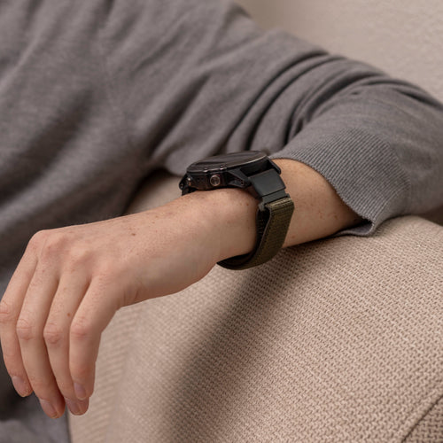 Garmin Quatix 3 / 6x / 7x Solar Nylon Strap (Army Green)