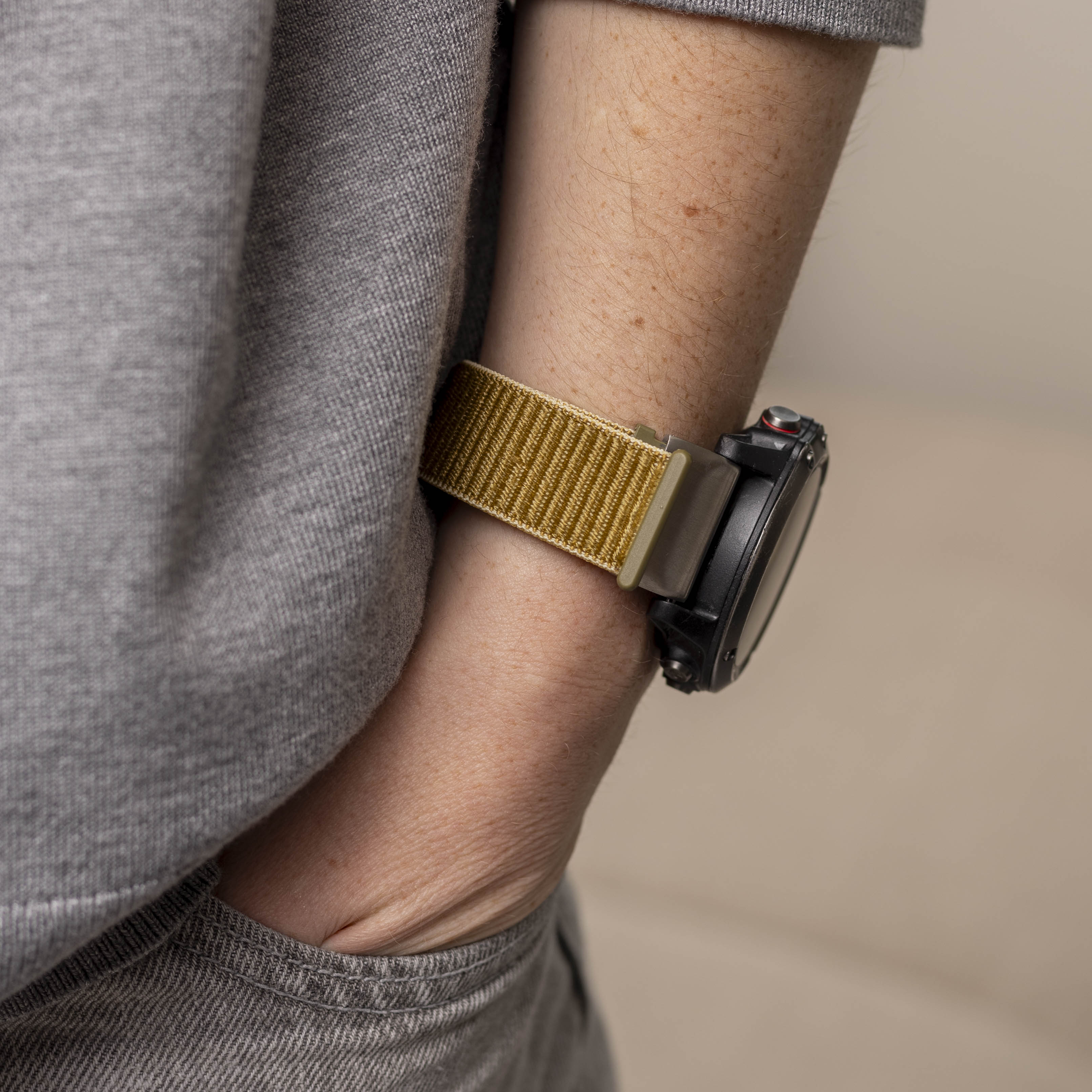 Garmin Fenix ​​5x / 6x Nylonarmband (Olivgrün)