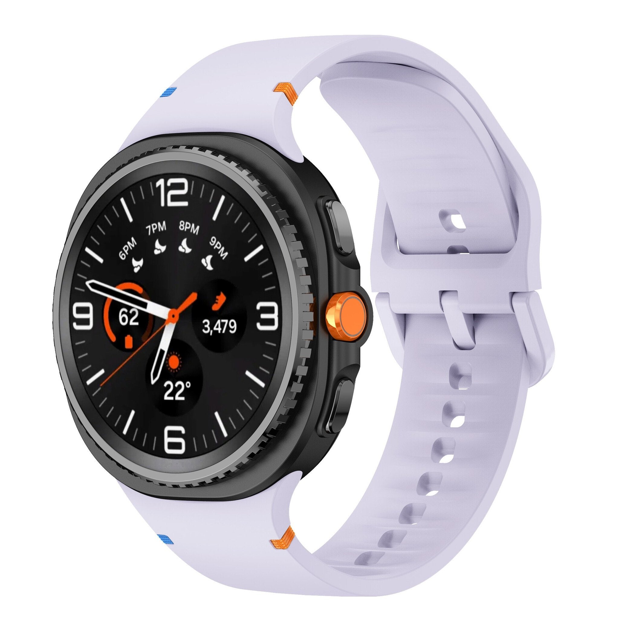 Samsung Galaxy Watch 8 - 44mm Silikonarmband (Hell Lila)
