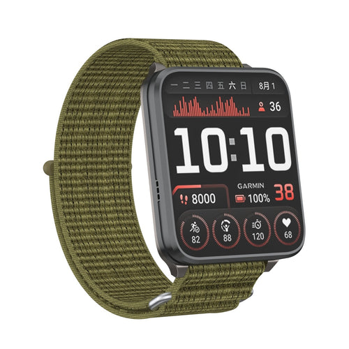Garmin Venu X1 Nylonarmband (Olivgrün)