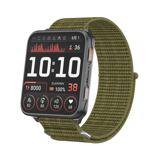 Garmin Venu X1 Nylonarmband (Olivgrün)