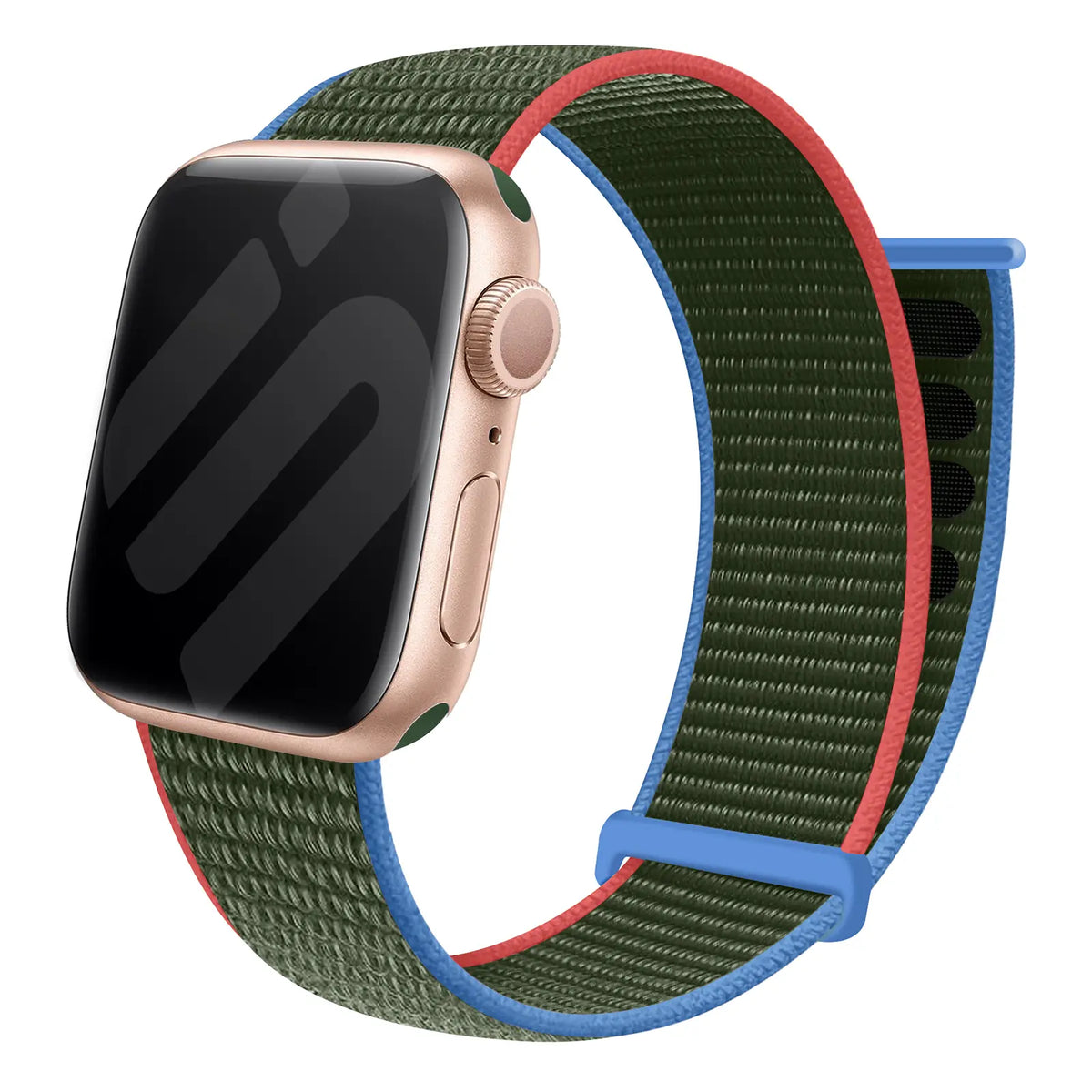 Apple Watch Nylon Loop Armband (Olivgrün)